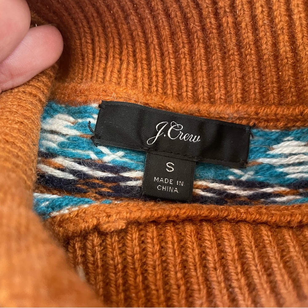 J. Crew Lambswool Sweater in Fair Isle, size S - Picture 4 of 7